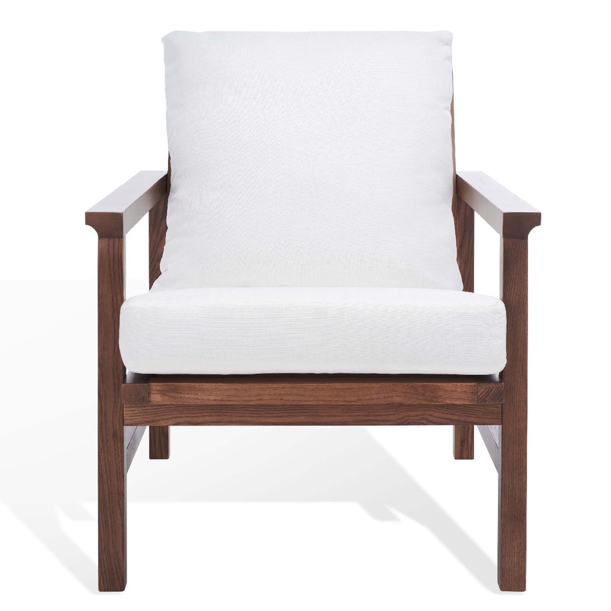 Safavieh Couture Maddison Cane Back Accent Chair - Walnut / Natural
