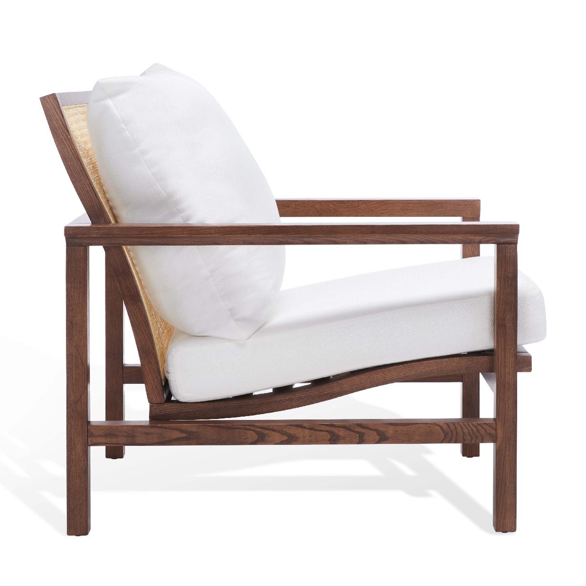 Safavieh Couture Maddison Cane Back Accent Chair - Walnut / Natural