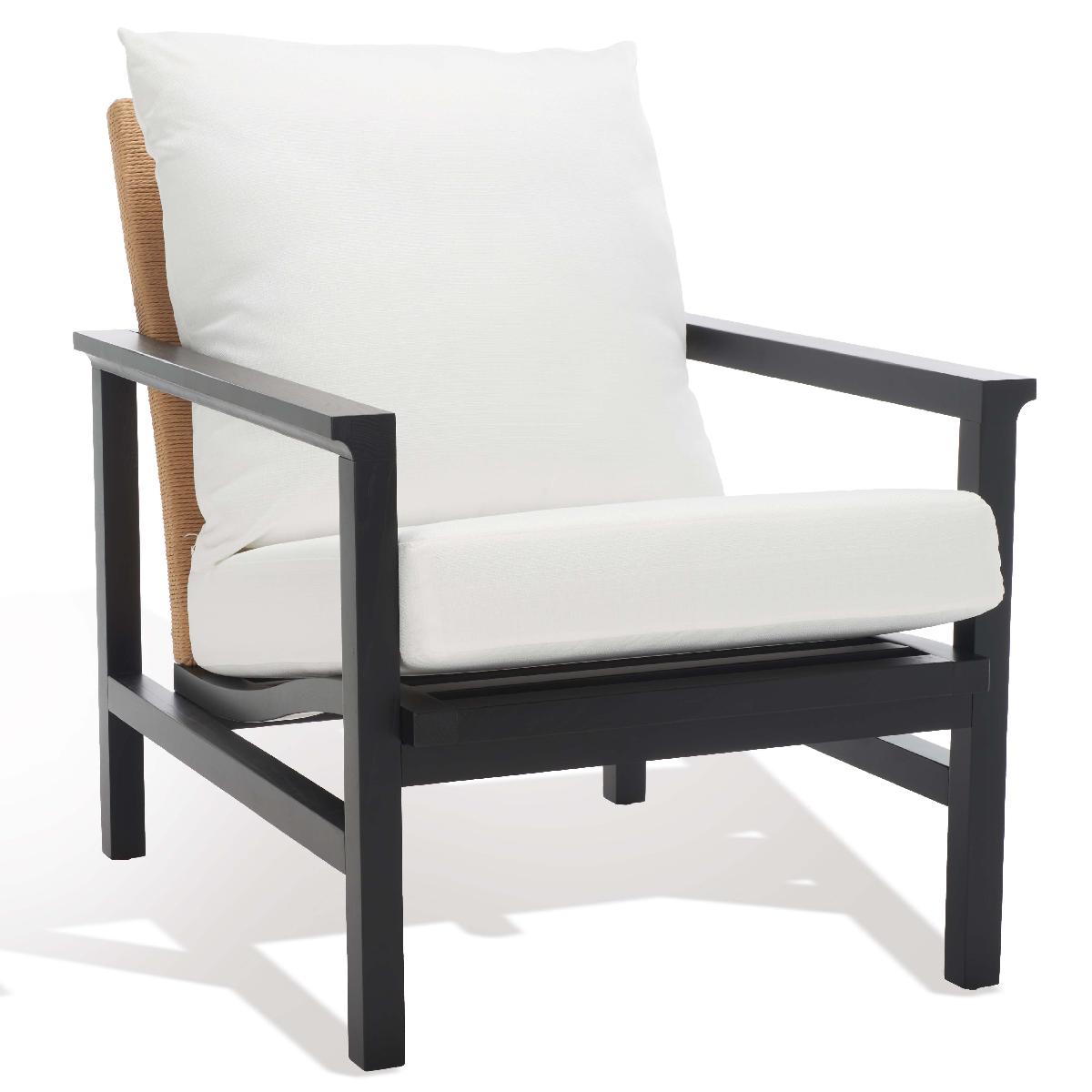 Safavieh Couture Emmalee Cord Back Accent Chair - Black / Natural
