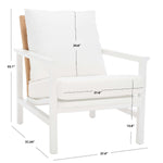 Safavieh Couture Emmalee Cord Back Accent Chair - White / Natural