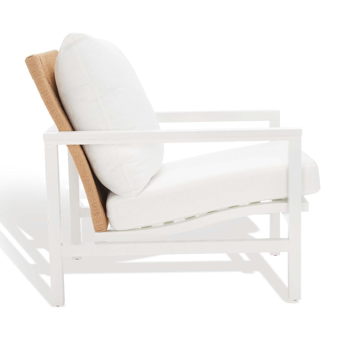 Safavieh Couture Emmalee Cord Back Accent Chair - White / Natural