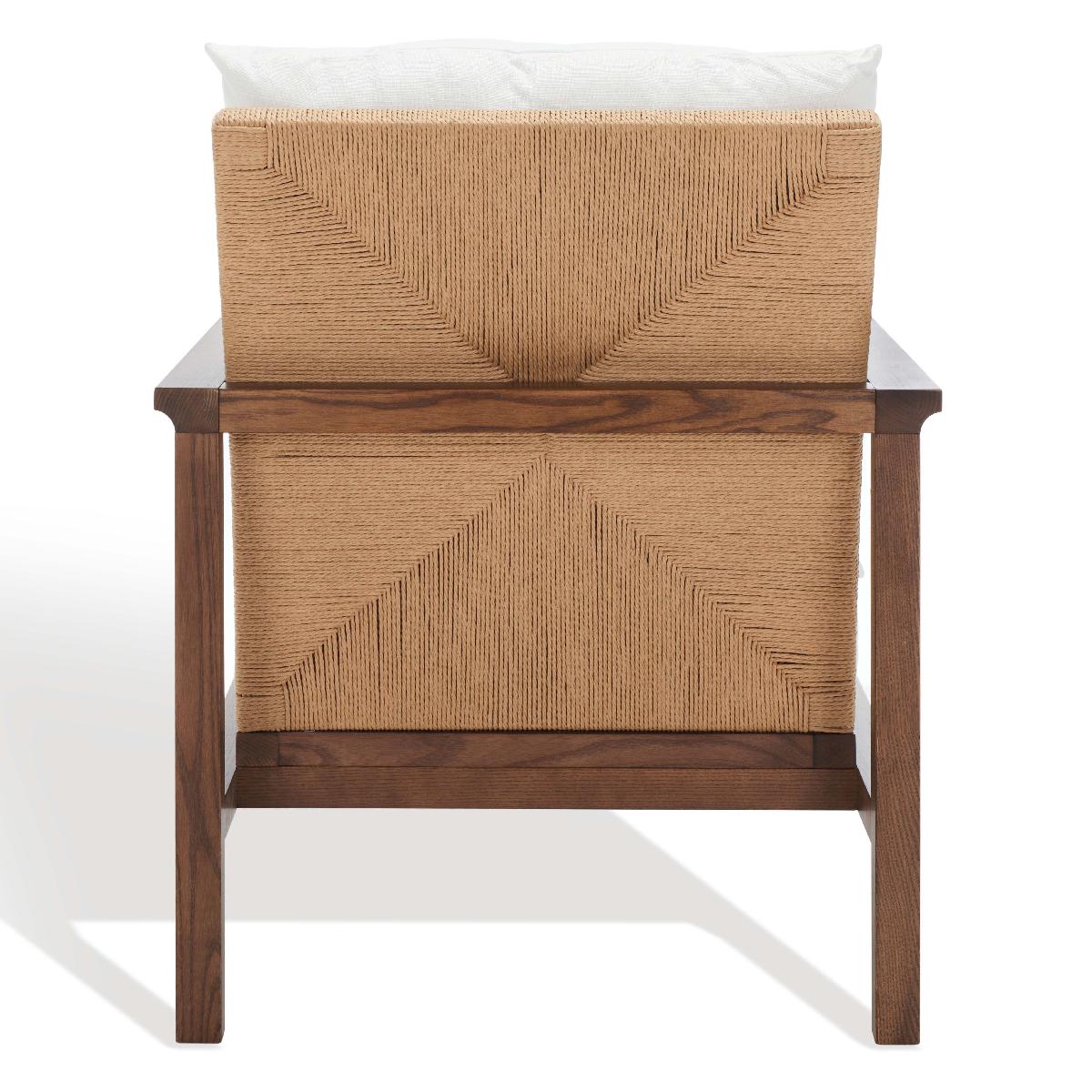 Safavieh Couture Emmalee Cord Back Accent Chair - Walnut / Natural