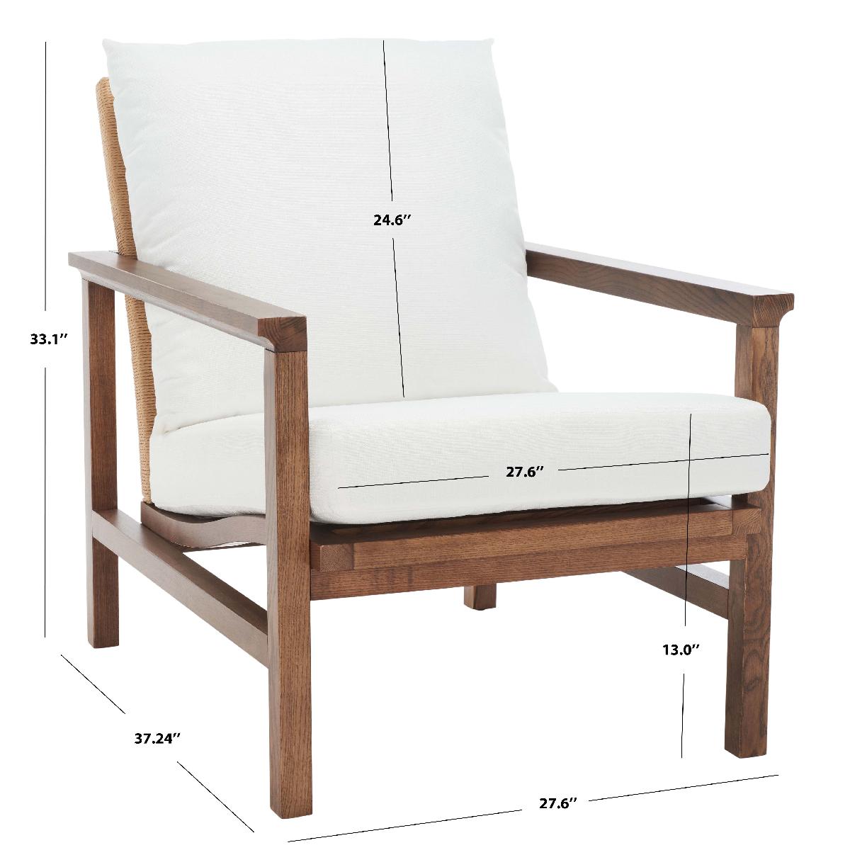Safavieh Couture Emmalee Cord Back Accent Chair - Walnut / Natural