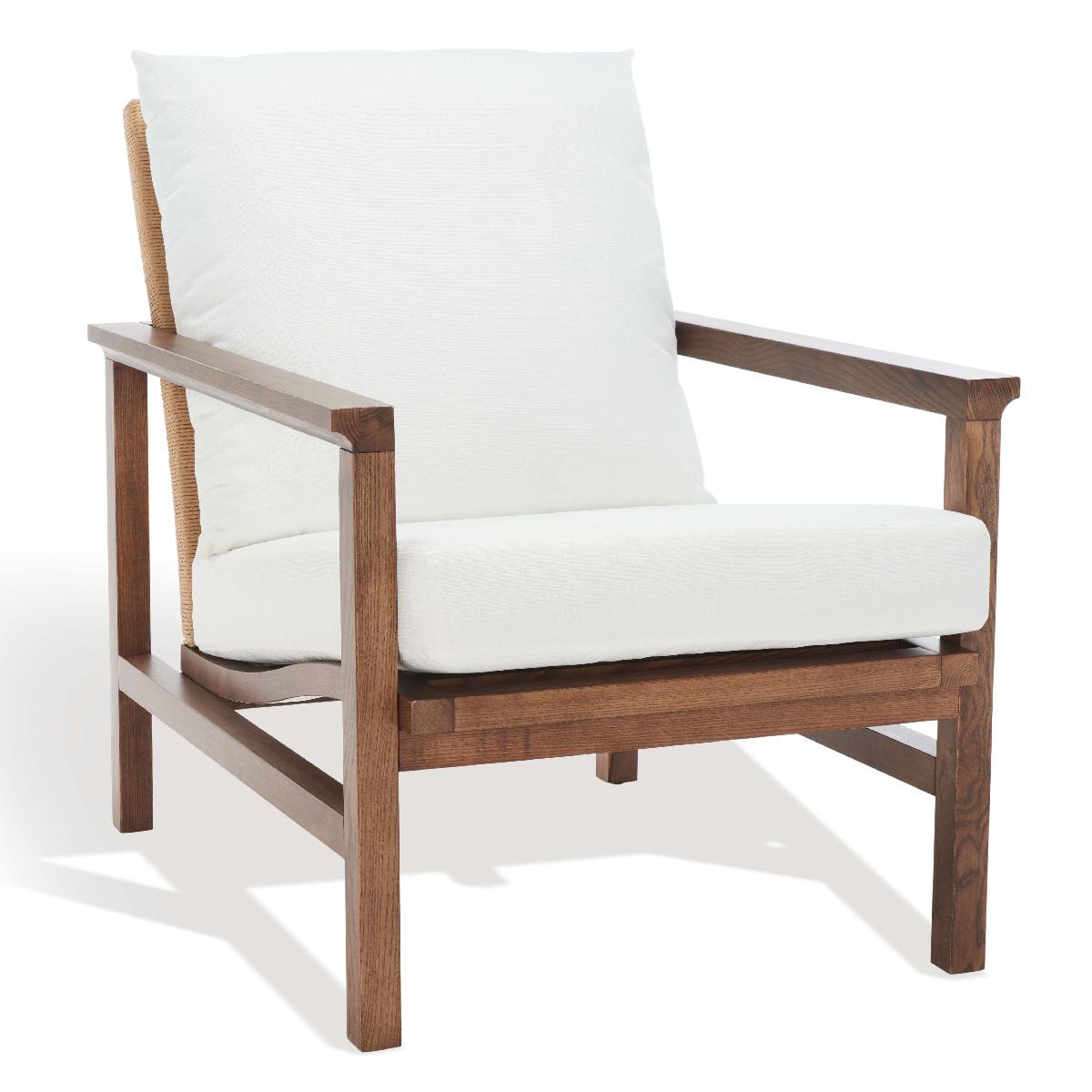 Safavieh Couture Emmalee Cord Back Accent Chair - Walnut / Natural