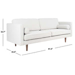 Safavieh Couture Hurley Mid Century Sofa - Light Grey