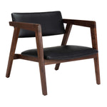 Safavieh Couture Mid Century Leather Chair - Black / Brown