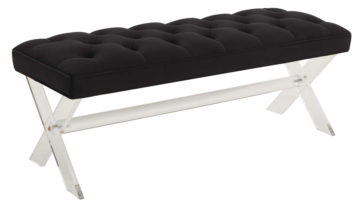 Safavieh Couture Tourmaline Tufted Bench - Black