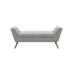 Safavieh Couture Damian Tufted Bench - Light Grey