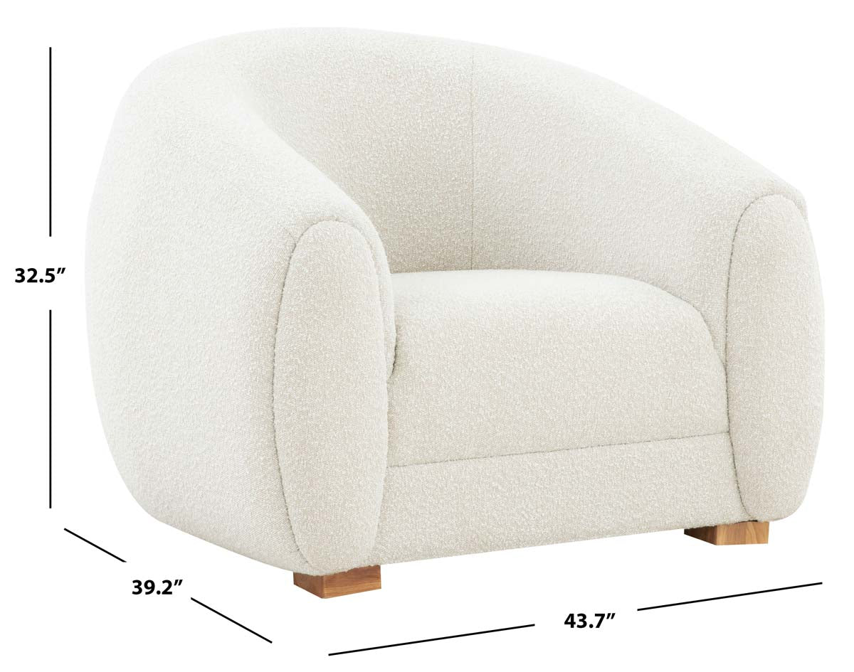Safavieh Couture Emiliana Boucle Accent Chair - Ivory