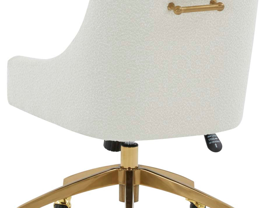 Safavieh Couture Jakob Adjustable Swivel Desk Chair - Ivory / Gold