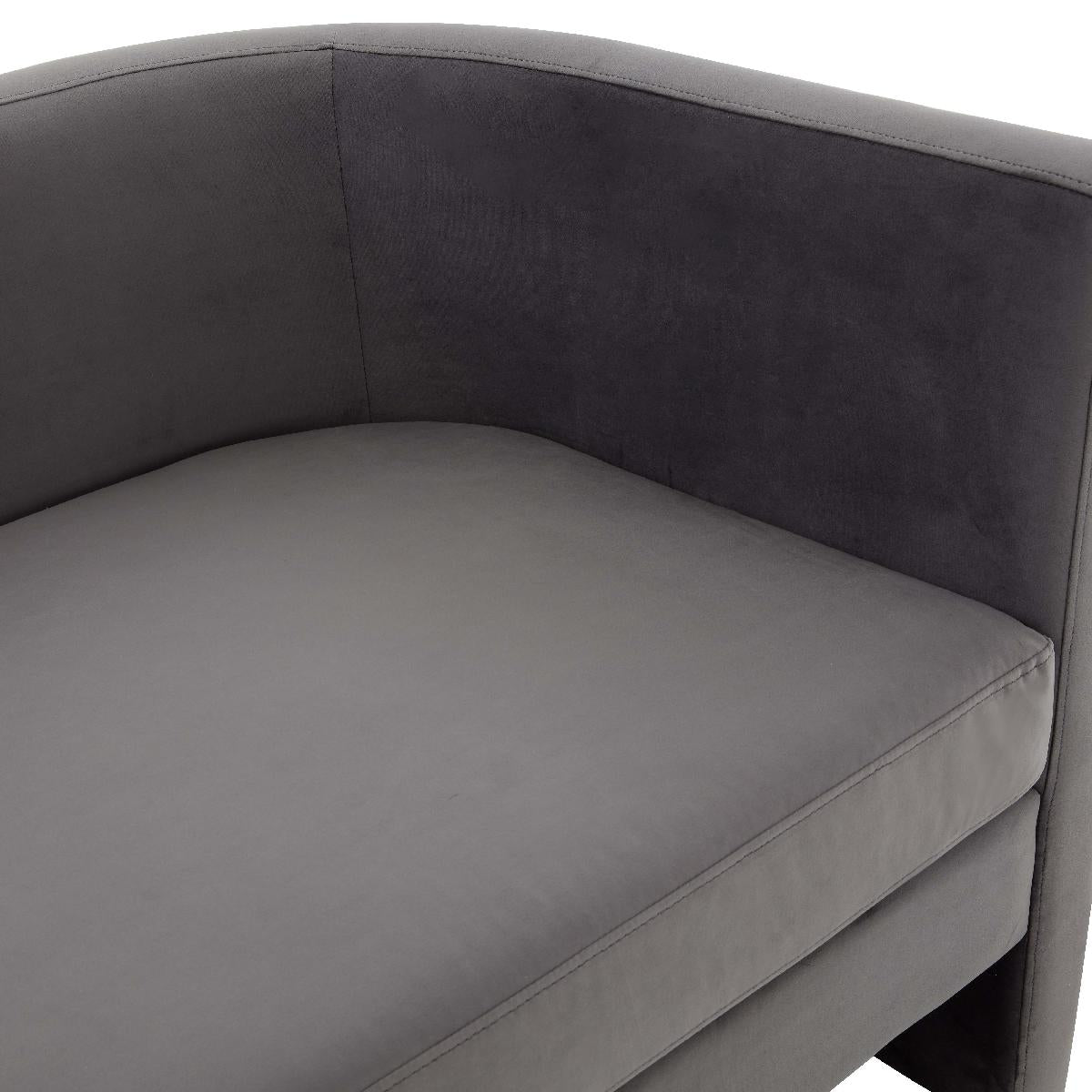Safavieh Couture Rosabeth Curved Sofa - Slate Grey