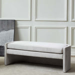Safavieh Couture Rosabeth Curved Bench - Light Grey