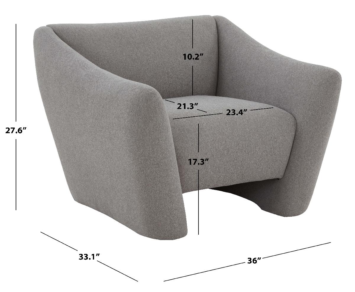 Safavieh Couture Stefanie Modern Accent Chair - Light Grey