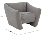 Safavieh Couture Stefanie Modern Accent Chair - Light Grey