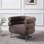 Safavieh Couture Jacobson Modern Accent Chair - Dark Brown / Silver