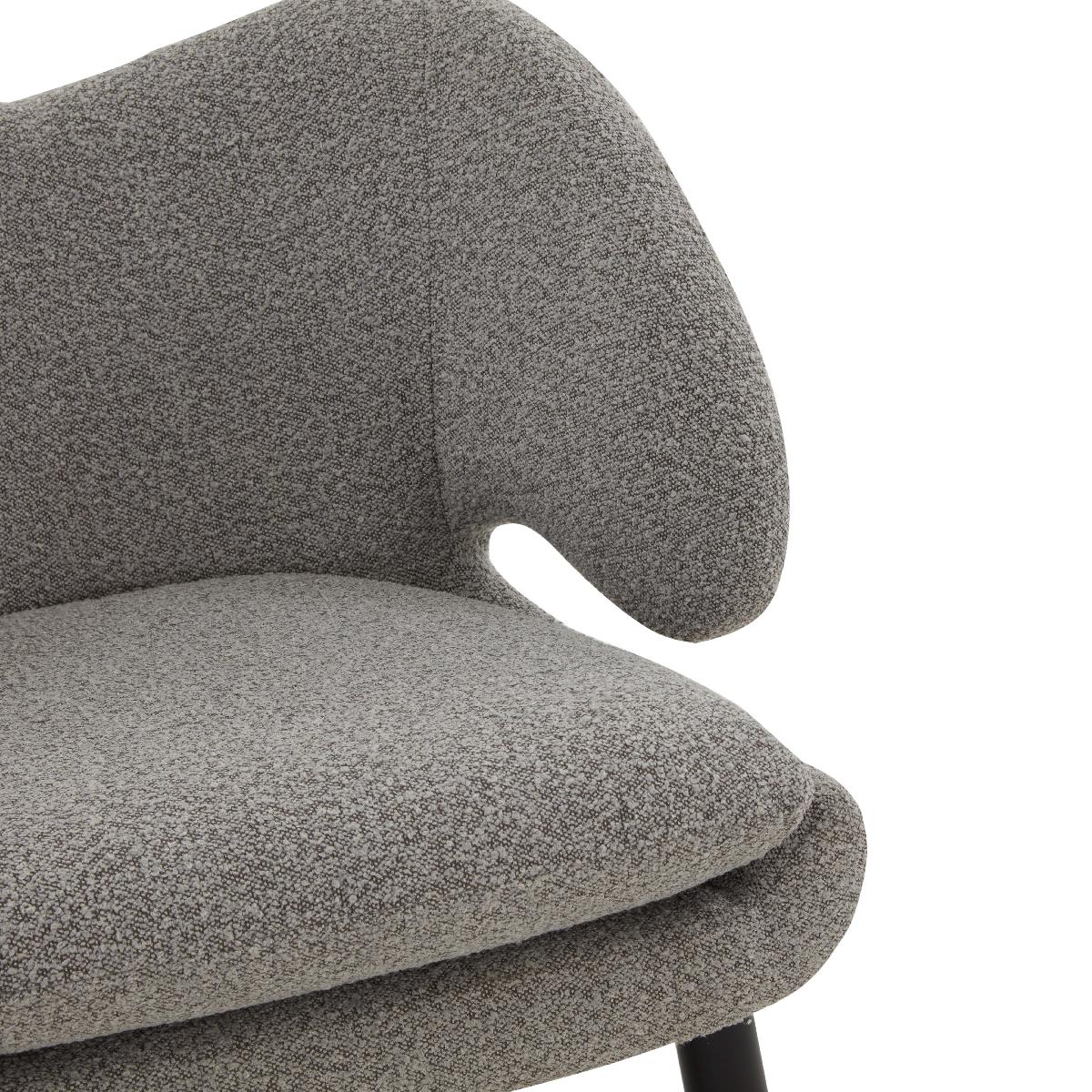 Safavieh Couture Felicia Contemporary Accent Chair - Light Grey / Black