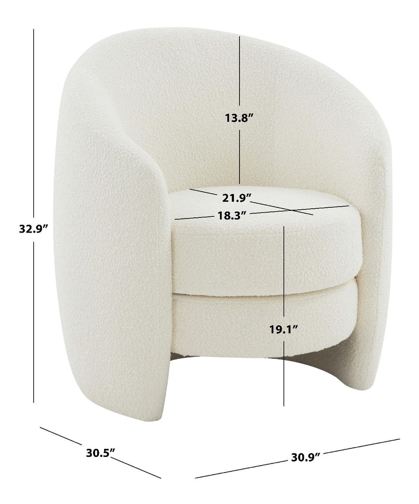 Safavieh Couture Danianna Boucle Accent Chair - Ivory