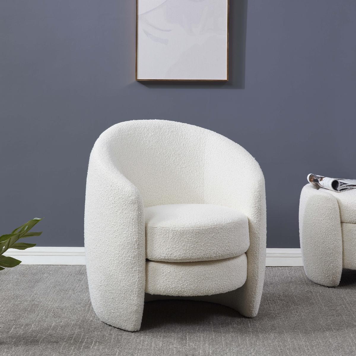 Safavieh Couture Danianna Boucle Accent Chair - Ivory