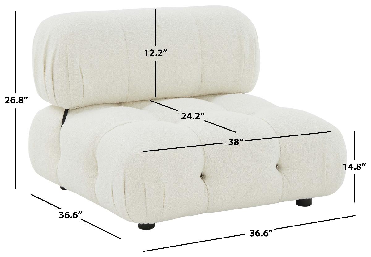 Safavieh Couture Ellamaria Tufted Accent Chair - Ivory