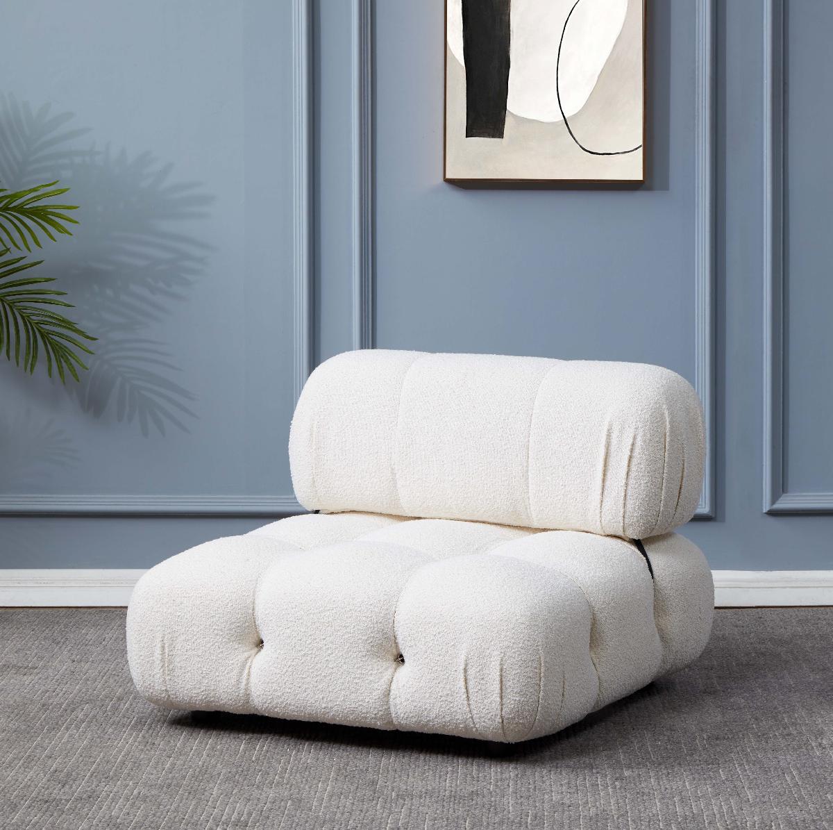 Safavieh Couture Ellamaria Tufted Accent Chair - Ivory