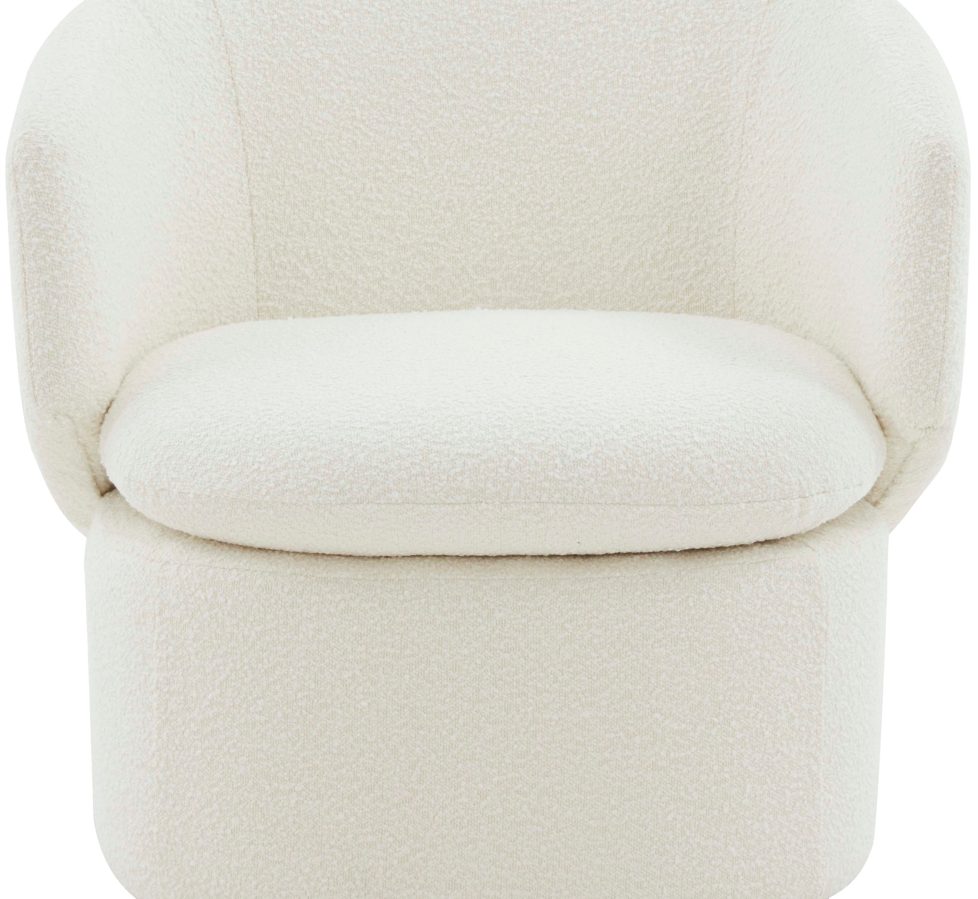 Safavieh Couture Phyllis Boucle Swivel Chair - Ivory