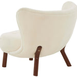 Safavieh Couture Gabriel Modern Wingback Chair - Ivory / Dark Brown