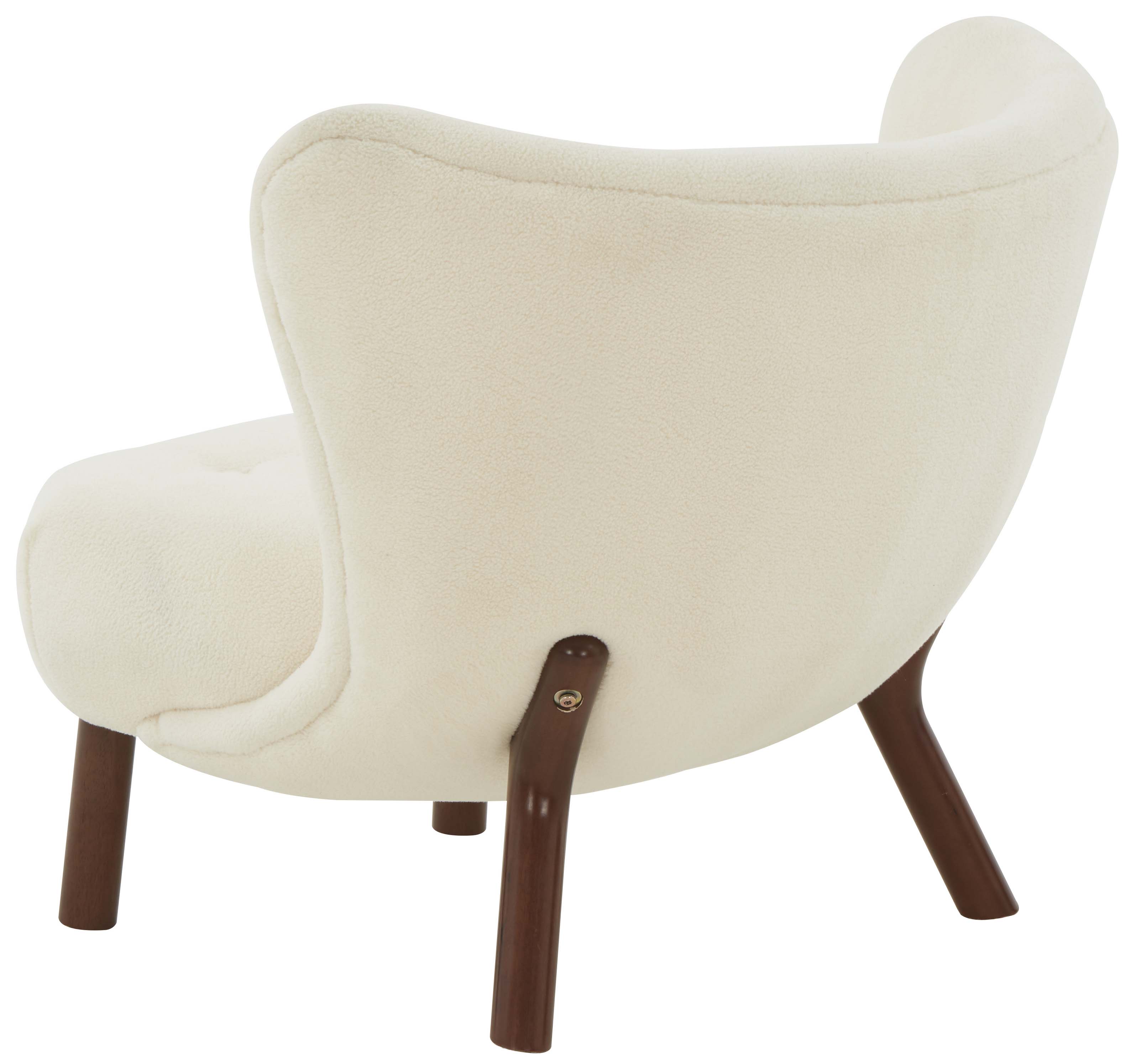 Safavieh Couture Gabriel Modern Wingback Chair - Ivory / Dark Brown