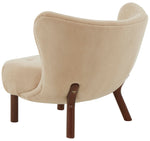 Safavieh Couture Gabriel Modern Wingback Chair - Tan / Dark Brown