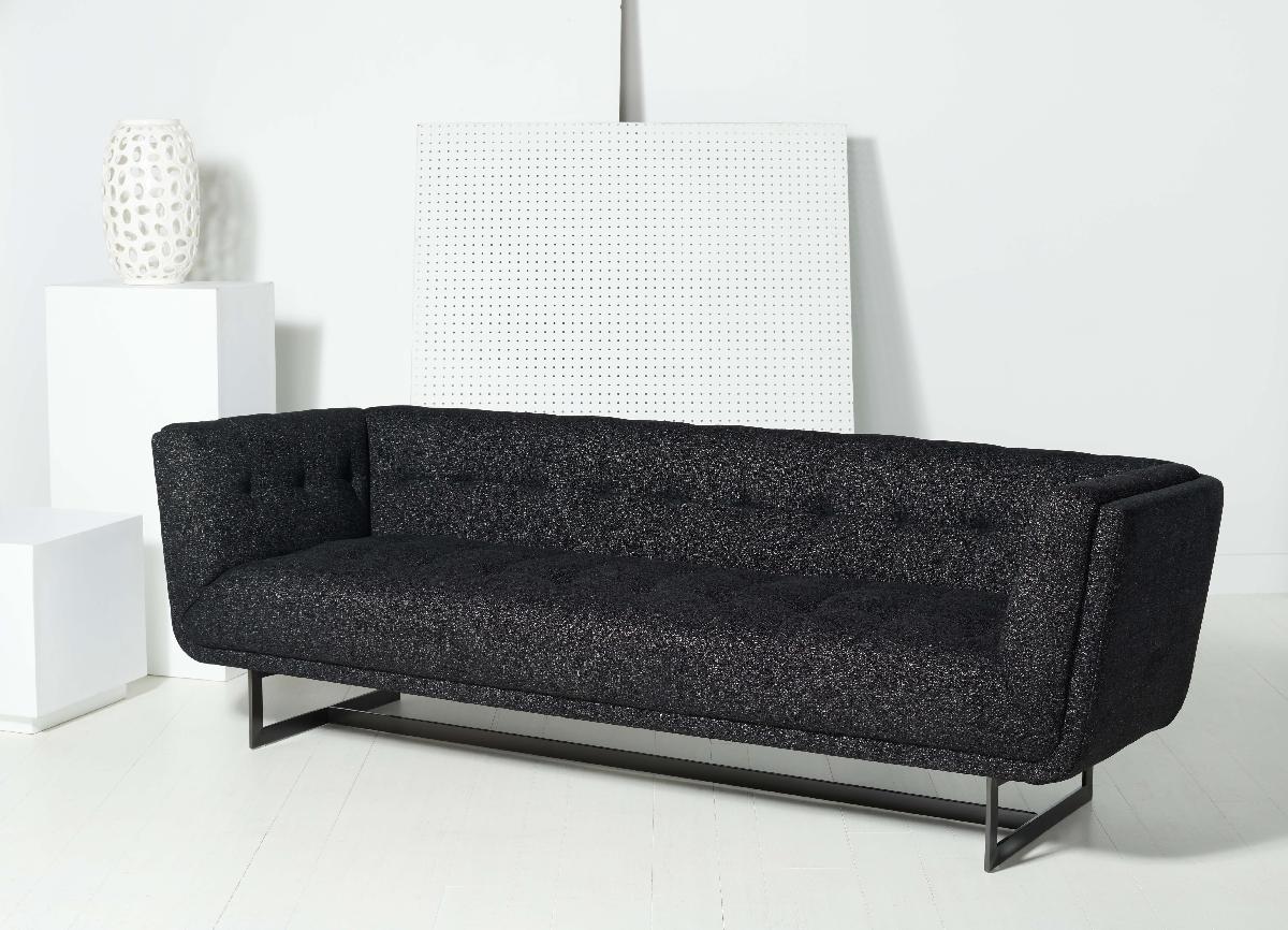 Safavieh Couture Mcneill Tufted Sofa - Black / White