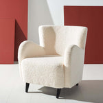 Safavieh Couture Rayanne Mosern Wingback Chair - Ivory