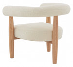 Safavieh Couture Jackie Curved Back Accent Chair - Ivory / Natural
