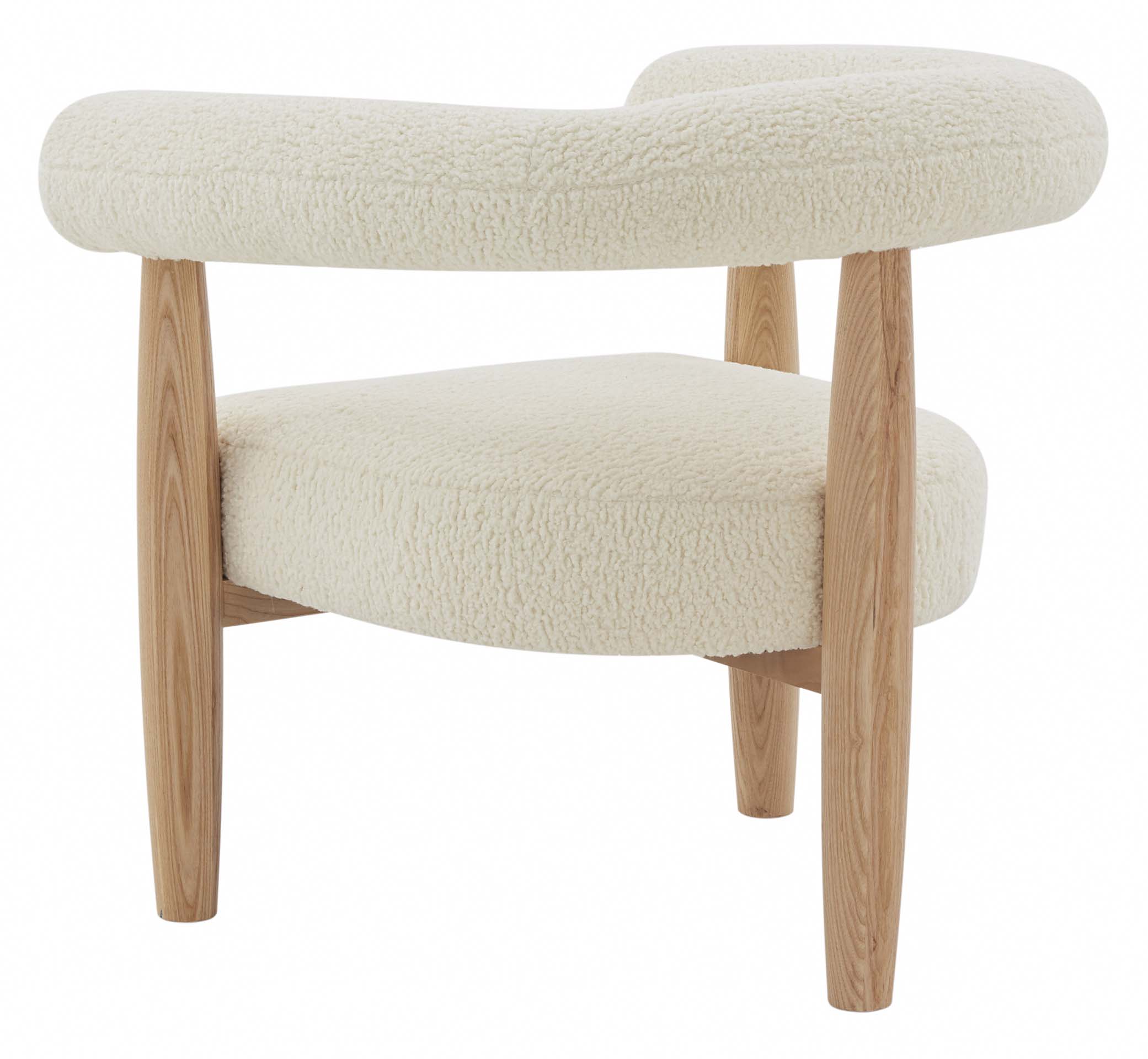 Safavieh Couture Jackie Curved Back Accent Chair - Ivory / Natural
