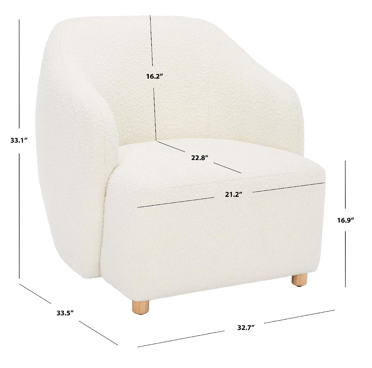 Safavieh Couture Fabiano Boucle Accent Chair - Ivory