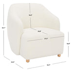 Safavieh Couture Fabiano Boucle Accent Chair - Ivory