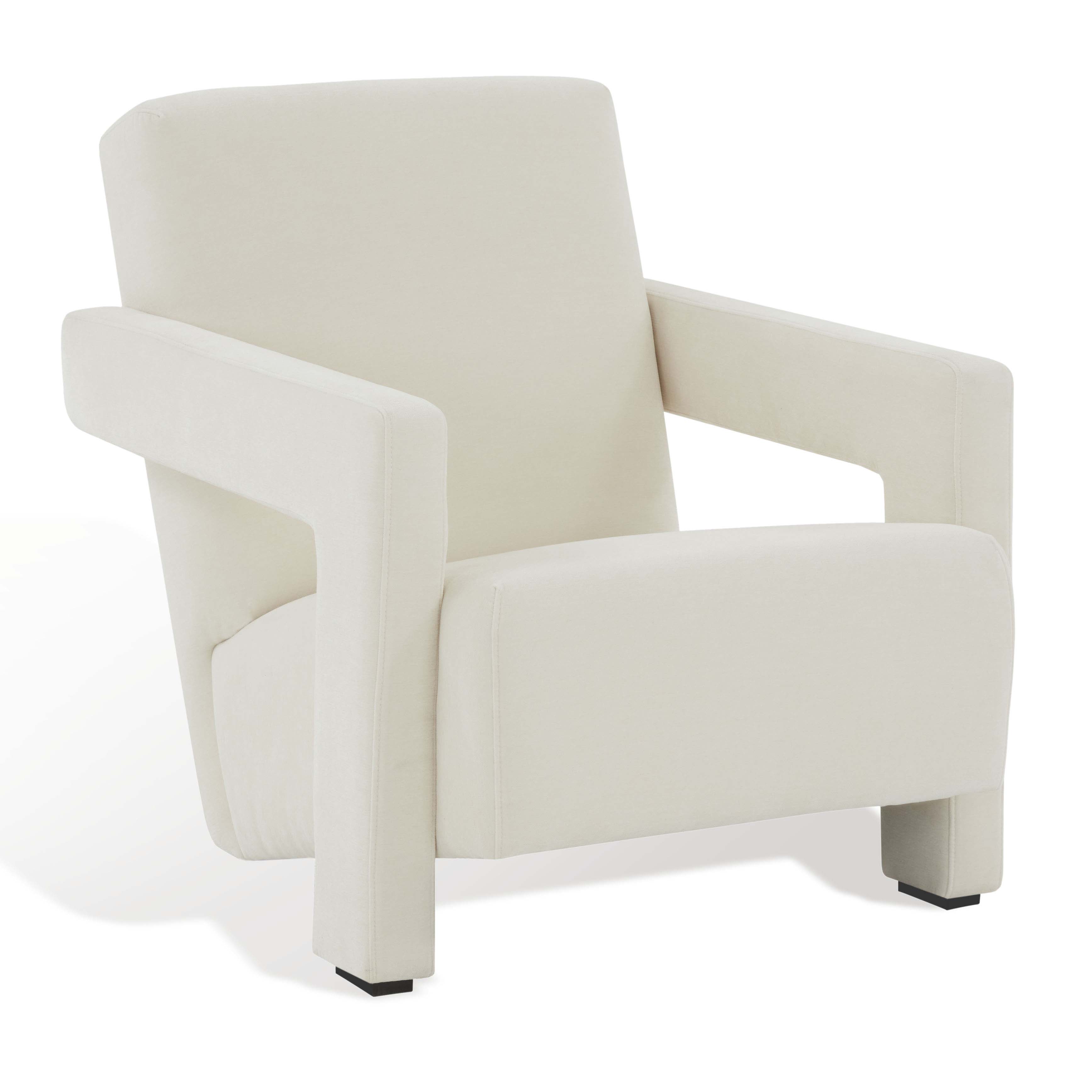 Safavieh Couture Taylor Modern Velvet Accent Chair - Ivory