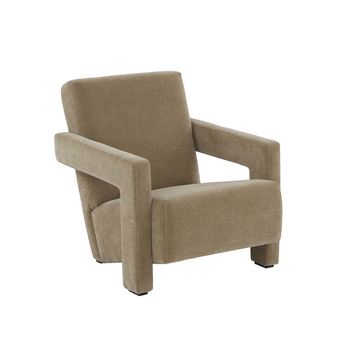 Safavieh Couture Taylor Modern Velvet Accent Chair - Light Brown