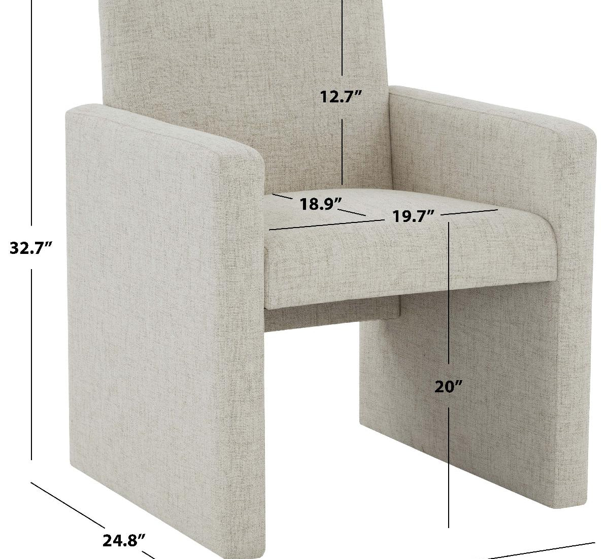 Safavieh Couture Maisey Linen Arm Chair - Tan