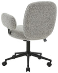 Safavieh Couture Emeril Boucle Adjustable Desk Chair - White / Black