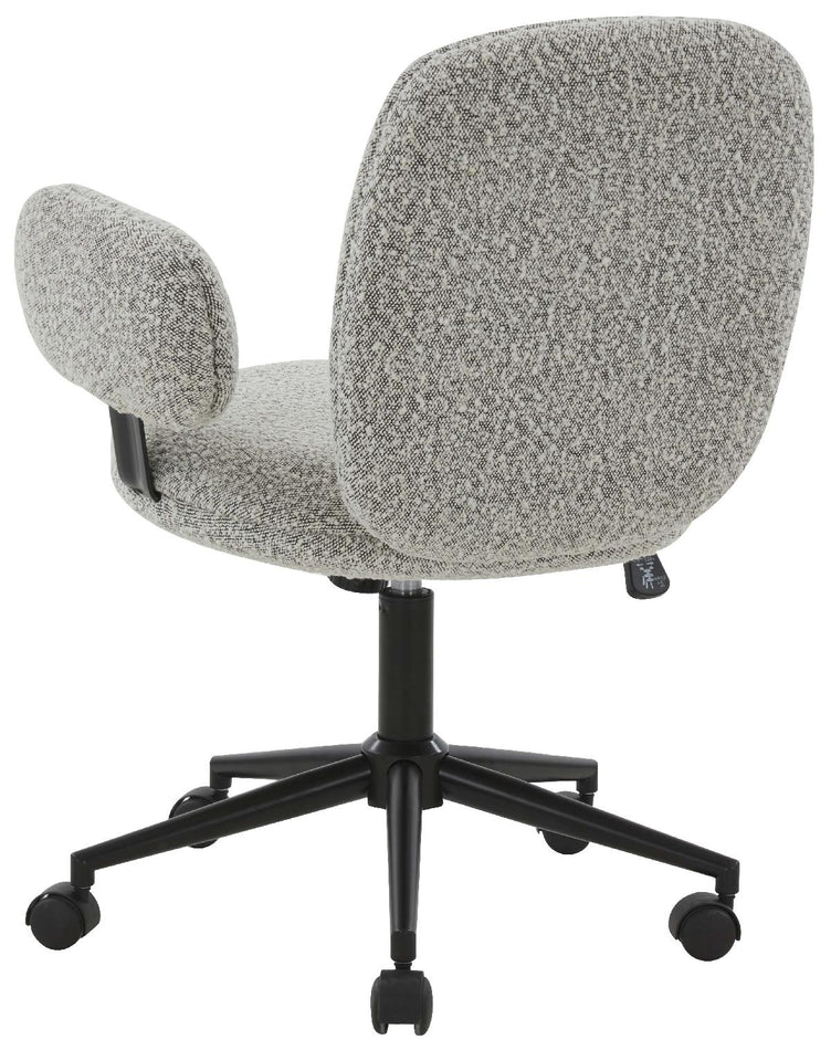 Safavieh Couture Emeril Boucle Adjustable Desk Chair - White / Black