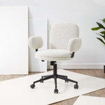 Safavieh Couture Emeril Boucle Adjustable Desk Chair - Light Grey / Black