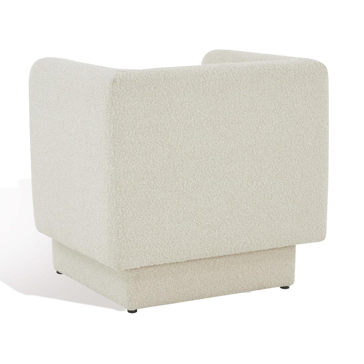 Safavieh Couture Nene Boucle Barrel Back Chair - Cream