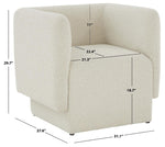 Safavieh Couture Nene Boucle Barrel Back Chair - Cream
