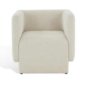 Safavieh Couture Nene Boucle Barrel Back Chair, SFV5073