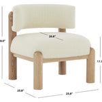 Safavieh Couture Rosabryna Faux Shearling Accent Chair - Ivory / Natural