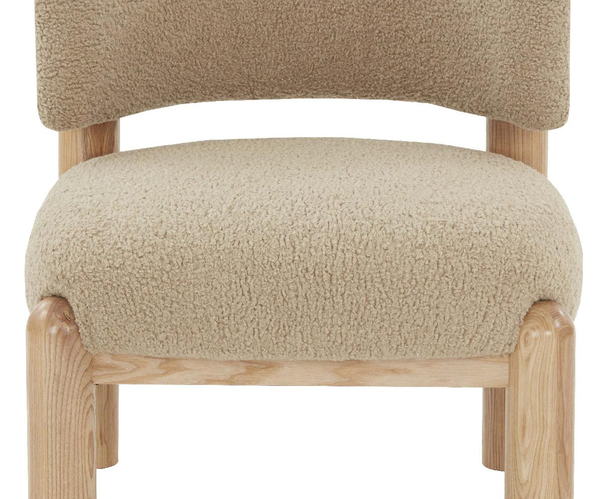 Safavieh Couture Rosabryna Faux Shearling Accent Chair - Light Brown / Natural