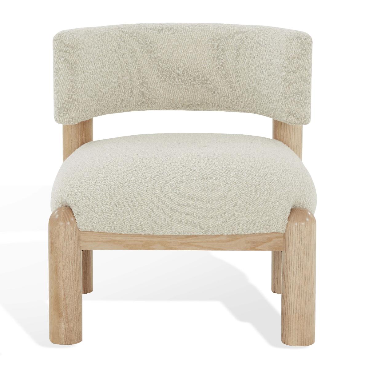 Safavieh Couture Rosabryna Faux Shearling Accent Chair - Cream / Natural