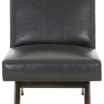 Safavieh Couture Deasha Vegan Leather Accent Chair - Black / Walnut