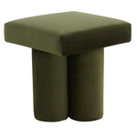Safavieh Couture Deangelo Velvet Ottoman - Forest Green