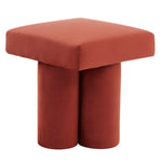 Safavieh Couture Deangelo Velvet Ottoman - Rust