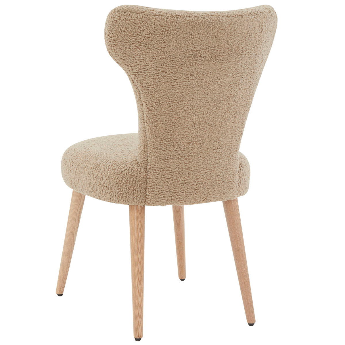 Safavieh Couture Brandietta Faux Shearling Dining Chair - Light Brown / Walnut